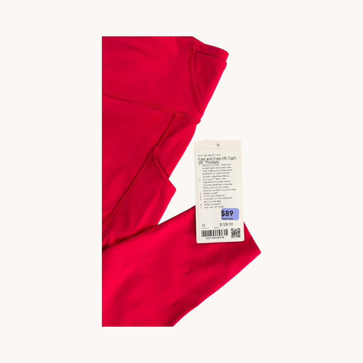Fast and Free HR Tight 28" with Pockets – size 10 - Mulberry Spark