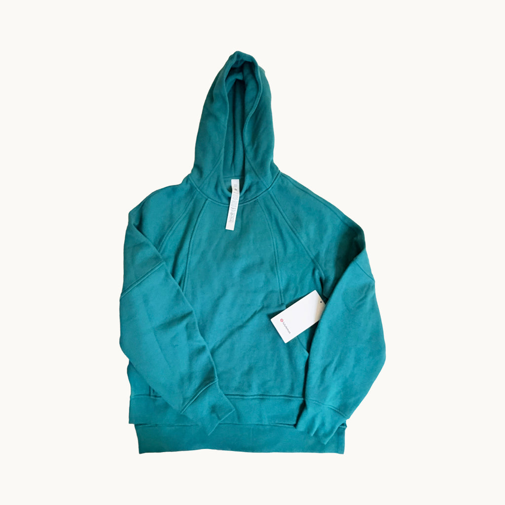 Scuba Oversized Side-Slit Hoodie – size XS/S - Teal Lagoon